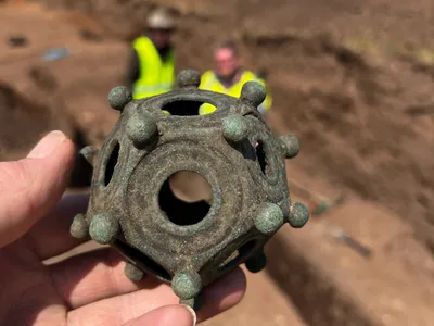 The artifact was found during a two-week dig by a volunteer group in the village of Norton Disney.