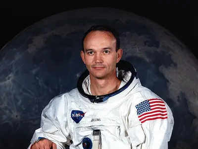 Michael Collins' NASA astronaut portrait.
