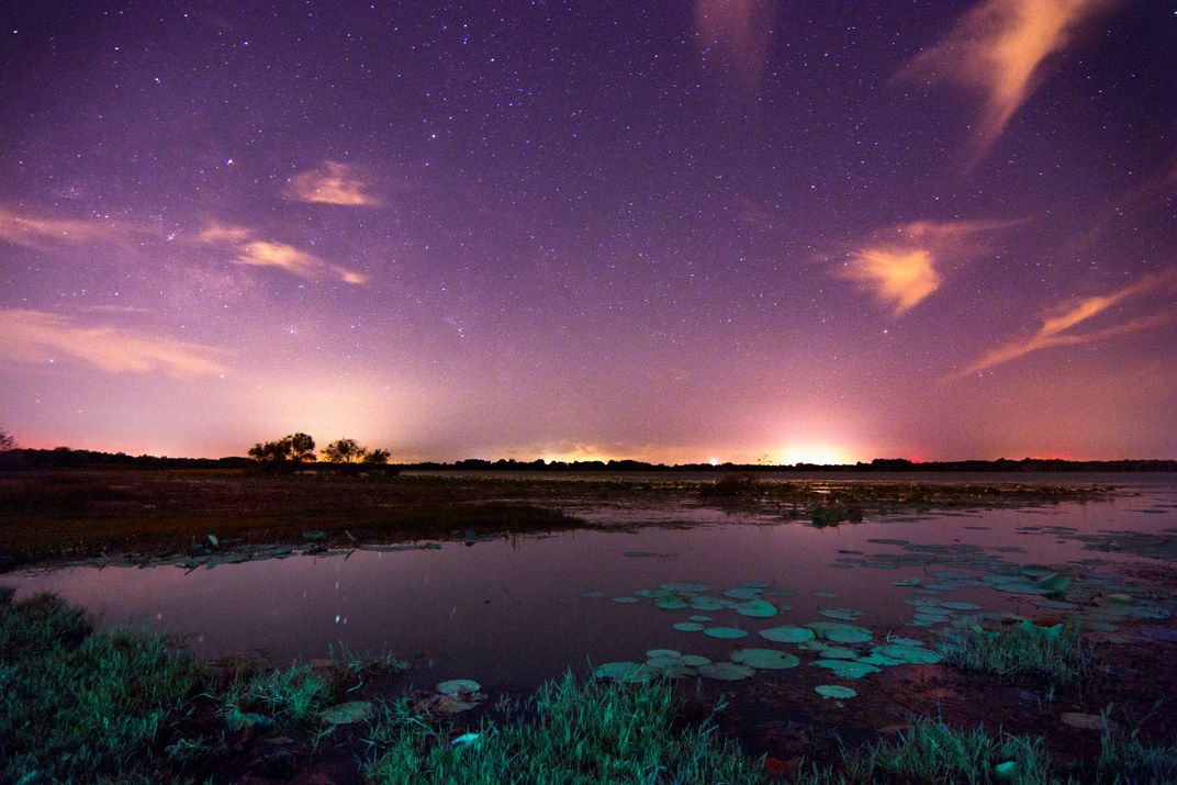 dusk above a body of water