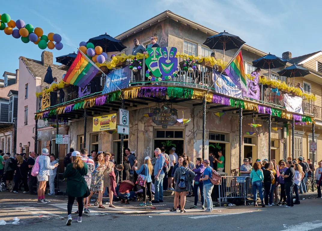 View of New Orleans during Mardi Gras