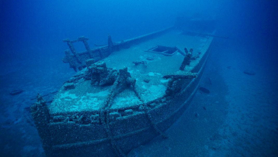 The bow of the Africa shipwreck