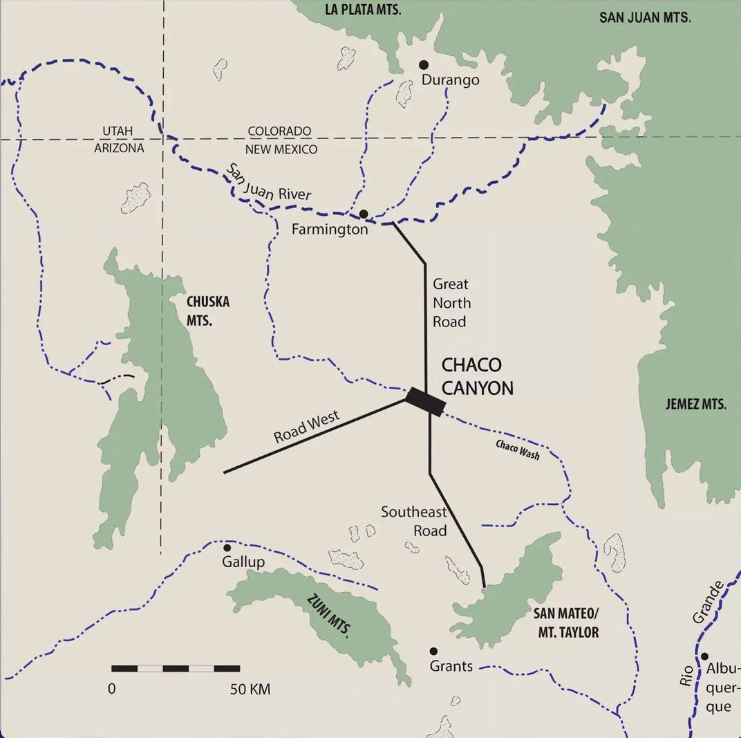 Chaco Canyon Map