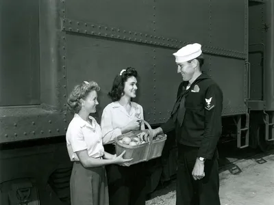 Between Christmas Day in 1941 and April 1, 1946, North Platte Canteen volunteers met as many as 24 trains carrying 3,000 to 5,000 military personnel every day.