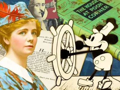 Works entering the public domain this year include&nbsp;Steamboat Willie,&nbsp;J. M. Barrie&#39;s&nbsp;Peter Pan,&nbsp;A. A. Milne&#39;s&nbsp;The House at Pooh Corner&nbsp;and&nbsp;Virginia Woolf&#39;s&nbsp;Orlando.