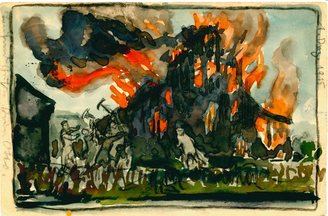 Otto Schubert, Untitled (Fire Explosion), 1915