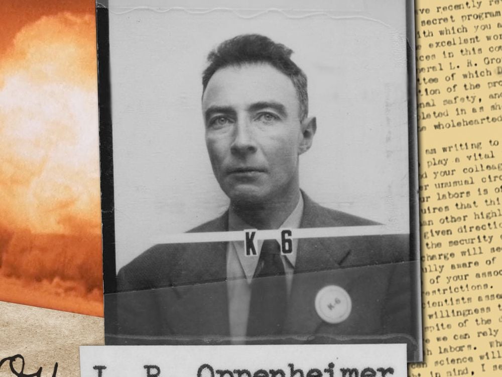 Illustration of J.R. Oppenheimer